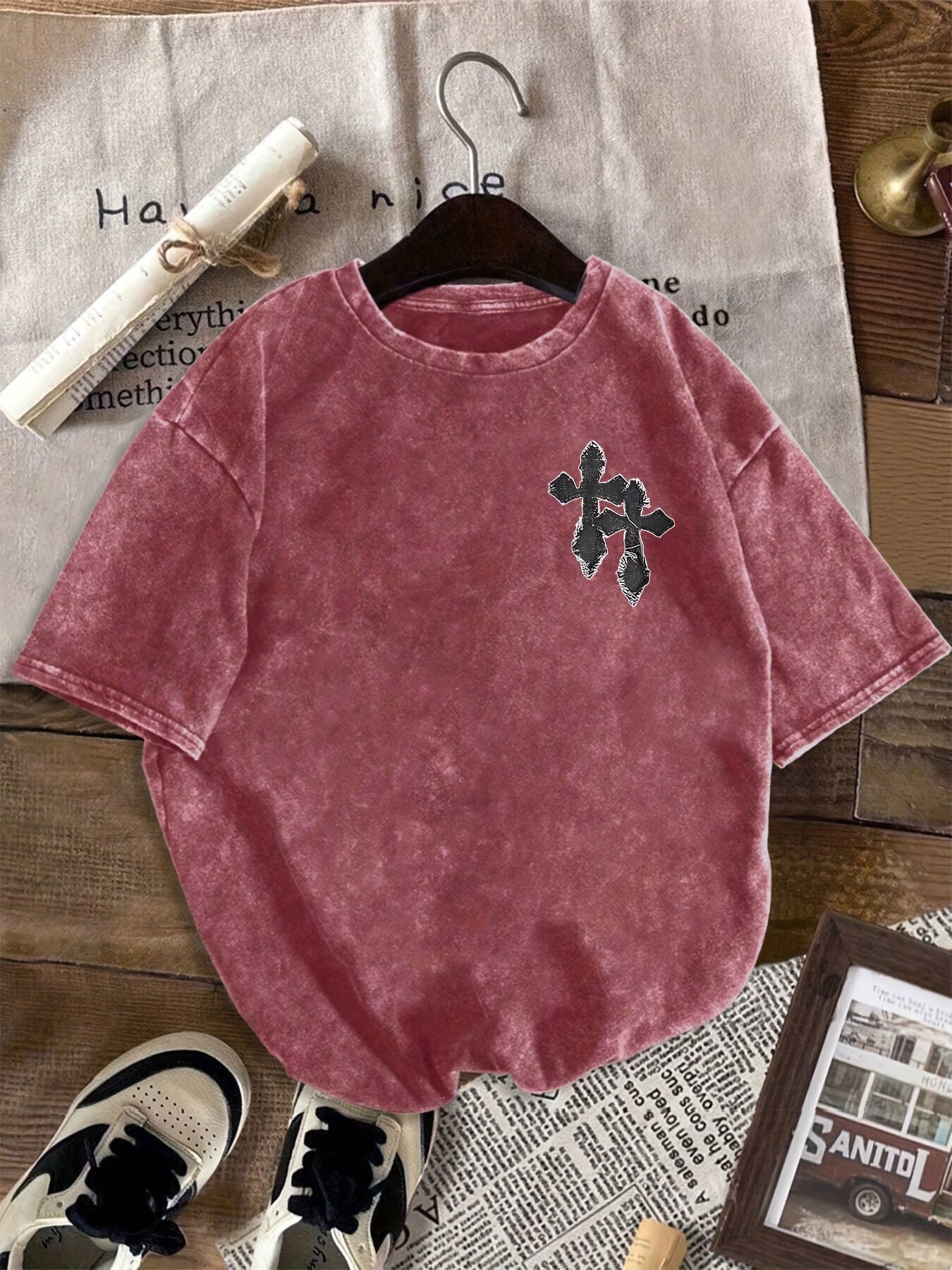 MatchDrop "Criss Cross" Vintage Washed T-Shirt