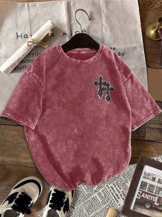 MatchDrop "Criss Cross" Vintage Washed T-Shirt